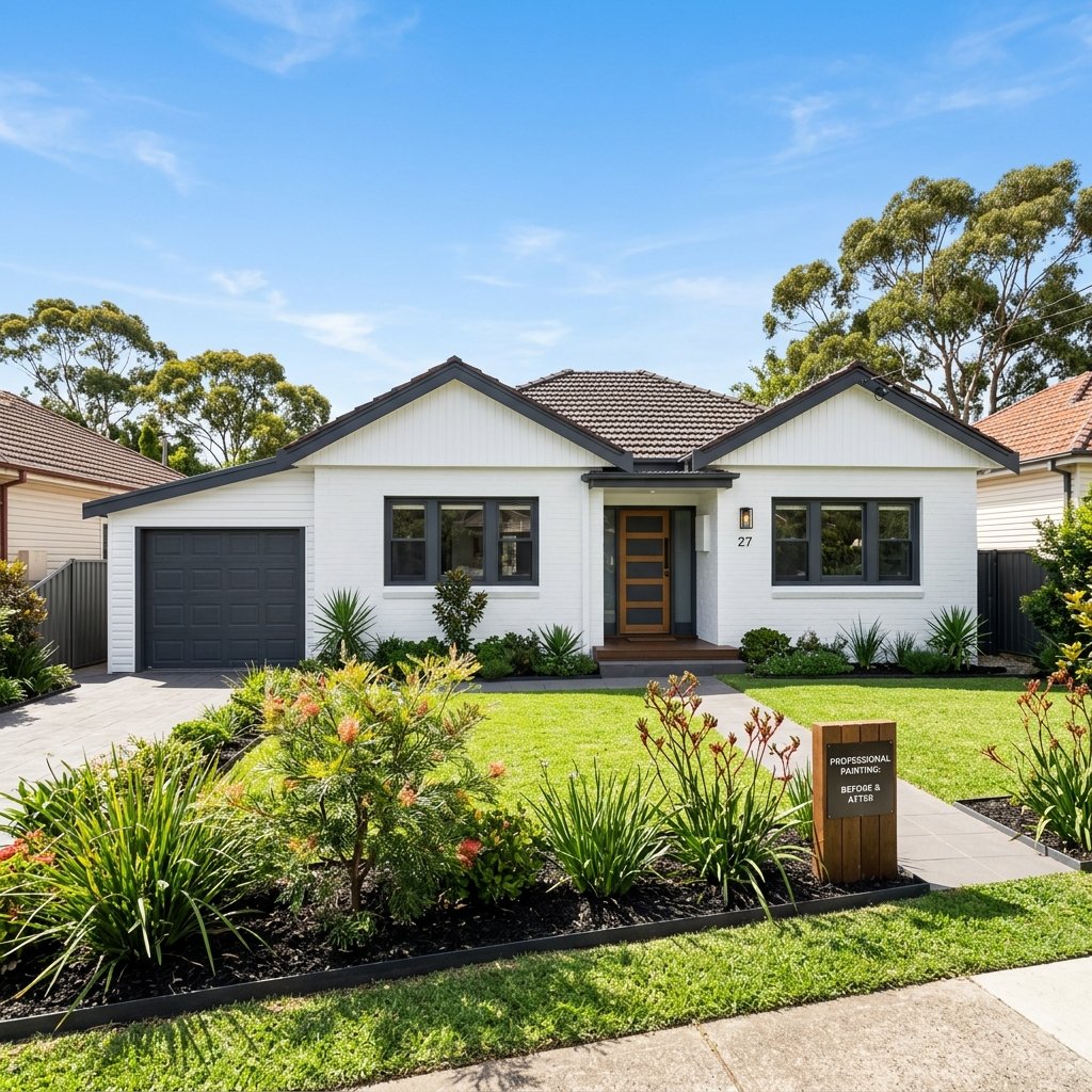 Exterior house painting project